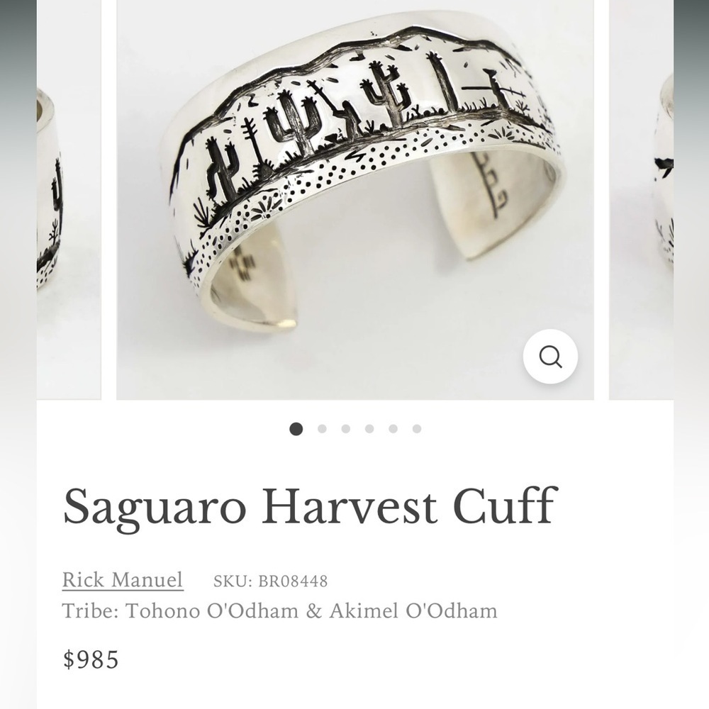 💛 Vintage Sterling Story Teller Cactus & Desert Scene Bracelet | Southwestern - Picture 9 of 10